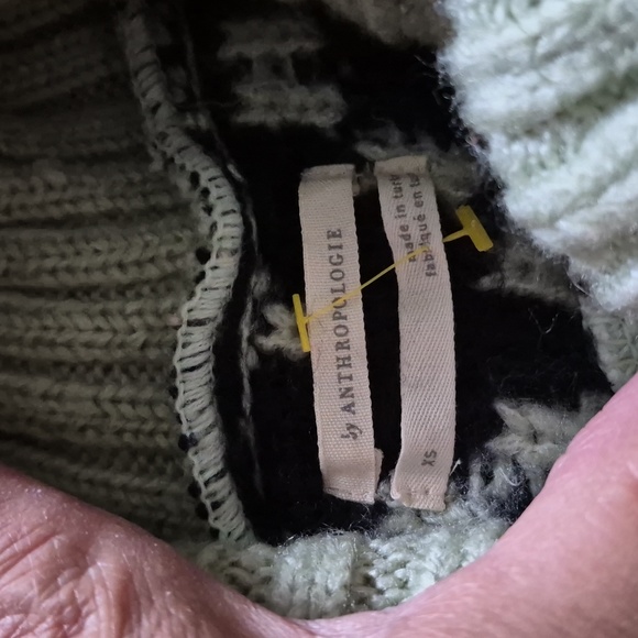 Anthropologie Nordic Fair Isle Turtleneck Sweater Sz.XS - Picture 7 of 8